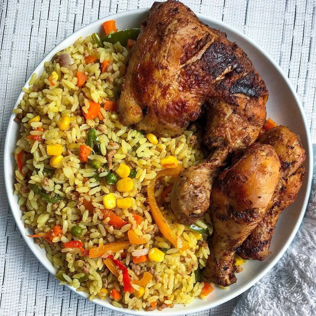 Fried Rice with Grilled Chicken